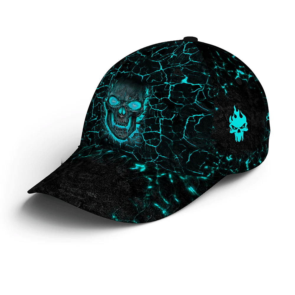 Adeenyc Lava Skull Cool Baseball Cap All Over Print Trucker Hats Custom Hats Gifts For Men & Women