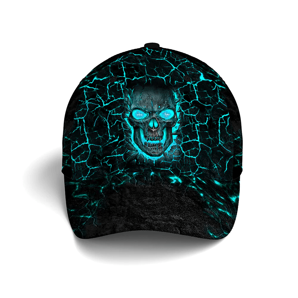 Adeenyc Lava Skull Cool Baseball Cap All Over Print Trucker Hats Custom Hats Gifts For Men & Women