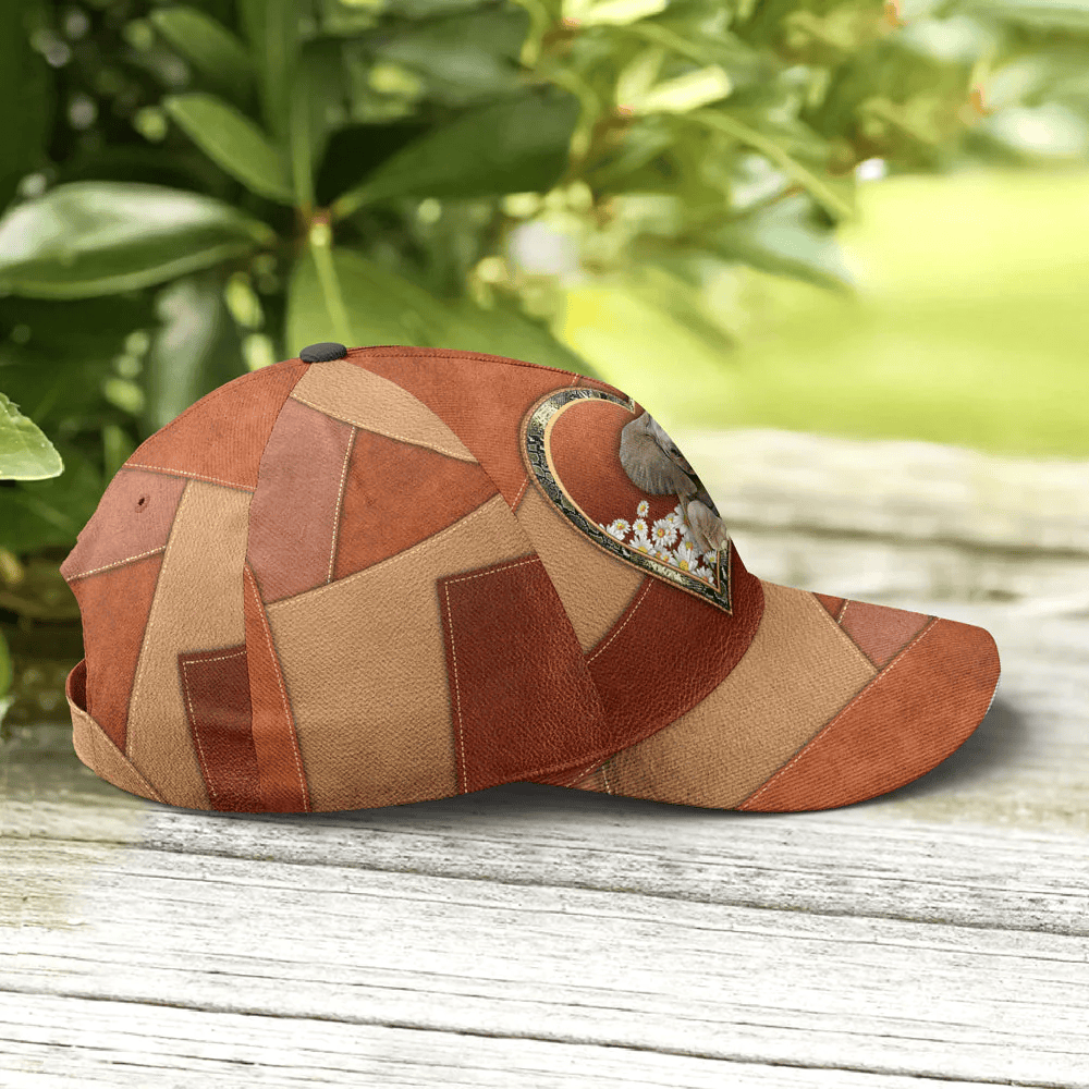 Adeenyc Leather Style Floral Elephant Baseball Cap Trucker Hats Custom Hats Gifts For Men & Women