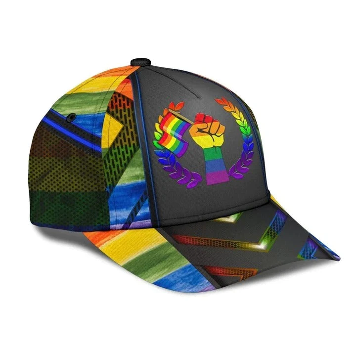 Adeenyc Lesbian Cap Pride Gay Classic Cap There’s Nothing Wrong With You Lgbt All Over Print Baseball Cap Hat Trucker Hats Custom Hats Gifts For Men & Women