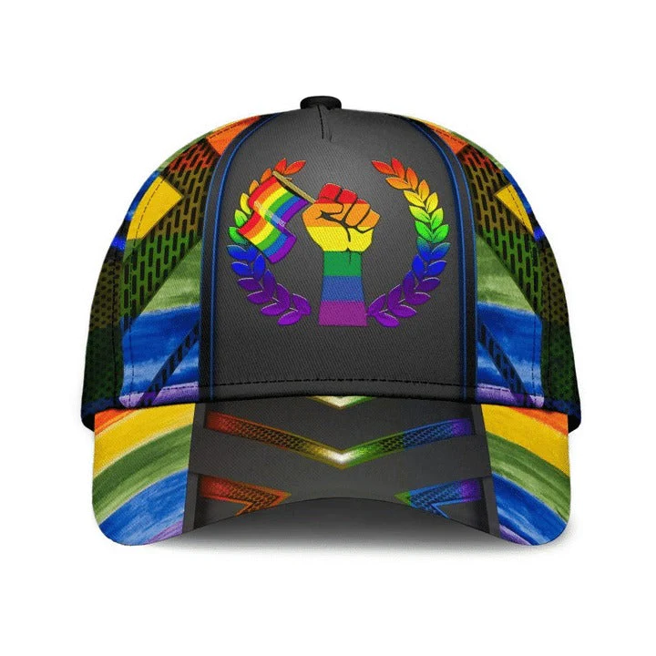 Adeenyc Lesbian Cap Pride Gay Classic Cap There's Nothing Wrong With You Lgbt All Over Print Baseball Cap Hat Trucker Hats Custom Hats Gifts For Men & Women