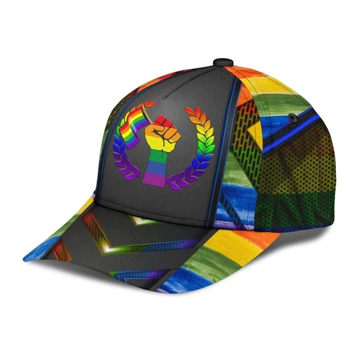 Adeenyc Lesbian Cap Pride Gay Classic Cap There's Nothing Wrong With You Lgbt All Over Print Baseball Cap Hat Trucker Hats Custom Hats Gifts For Men & Women