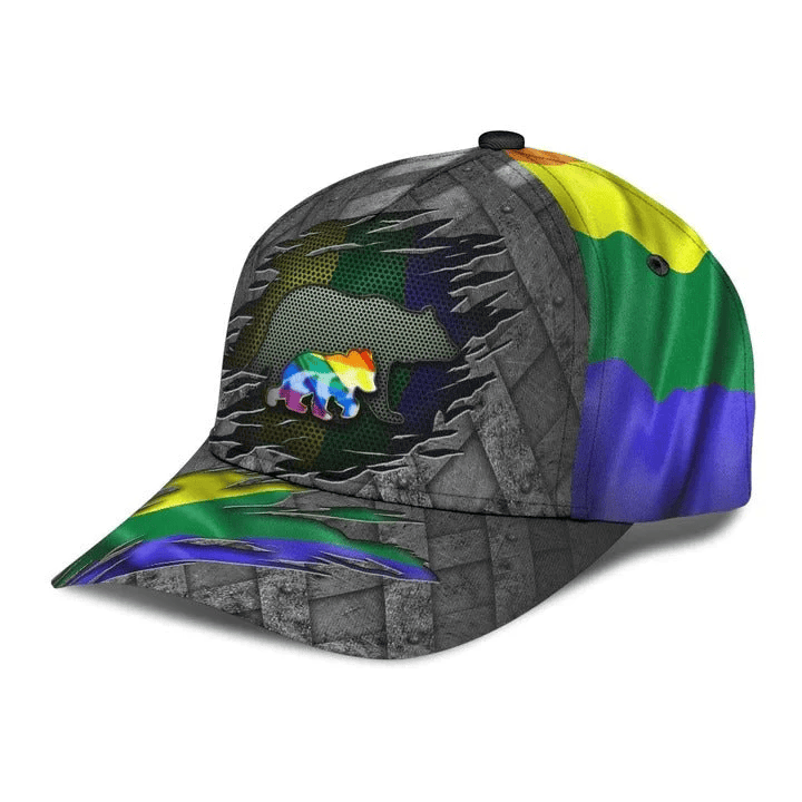 Adeenyc LGBT Baseball Cap All Over Printed, Colorful Mama Bear Pride Classic Cap Hat, Pride Month 2022 Gifts Trucker Hats Custom Hats Gifts For Men & Women