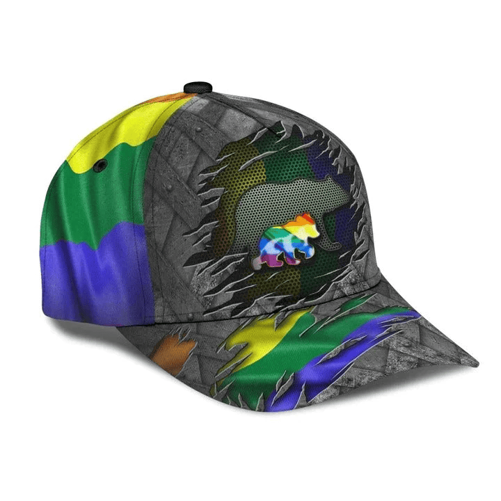 Adeenyc LGBT Baseball Cap All Over Printed, Colorful Mama Bear Pride Classic Cap Hat, Pride Month 2022 Gifts Trucker Hats Custom Hats Gifts For Men & Women