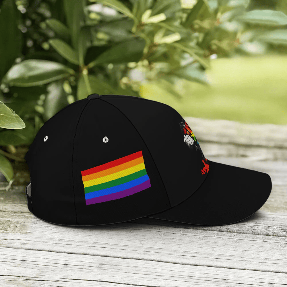 Adeenyc LGBT Love Is Love Hashtag Pride Black Baseball Cap Trucker Hats Custom Hats Gifts For Men & Women