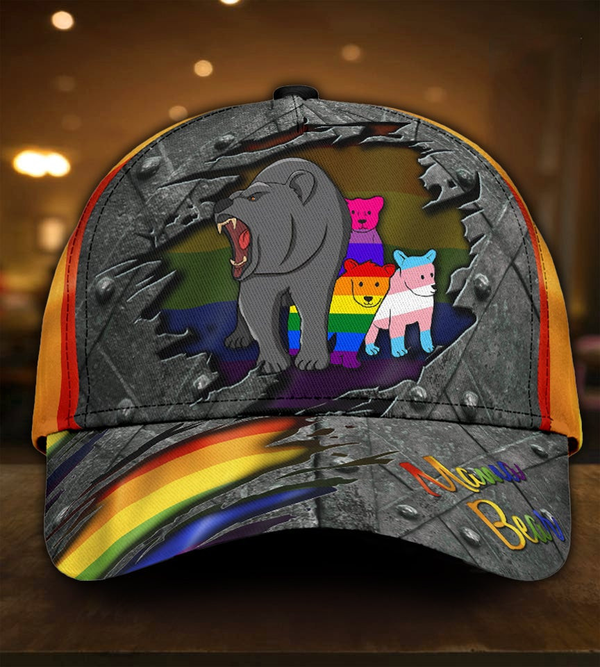 Adeenyc - Lgbt Mama Bear Classic Cap Baseball Hat Trucker Hats Custom Hats Gifts For Men & Women