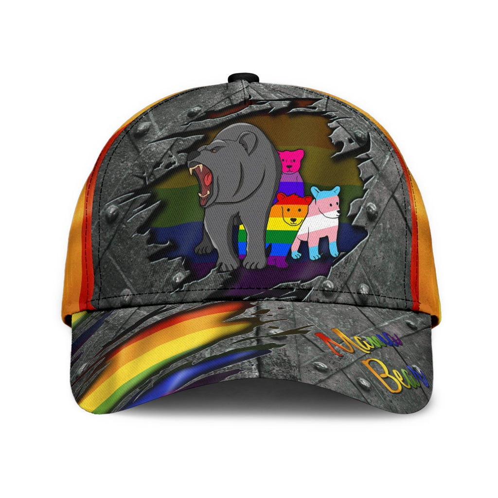 Adeenyc - Lgbt Mama Bear Classic Cap Baseball Hat Trucker Hats Custom Hats Gifts For Men & Women