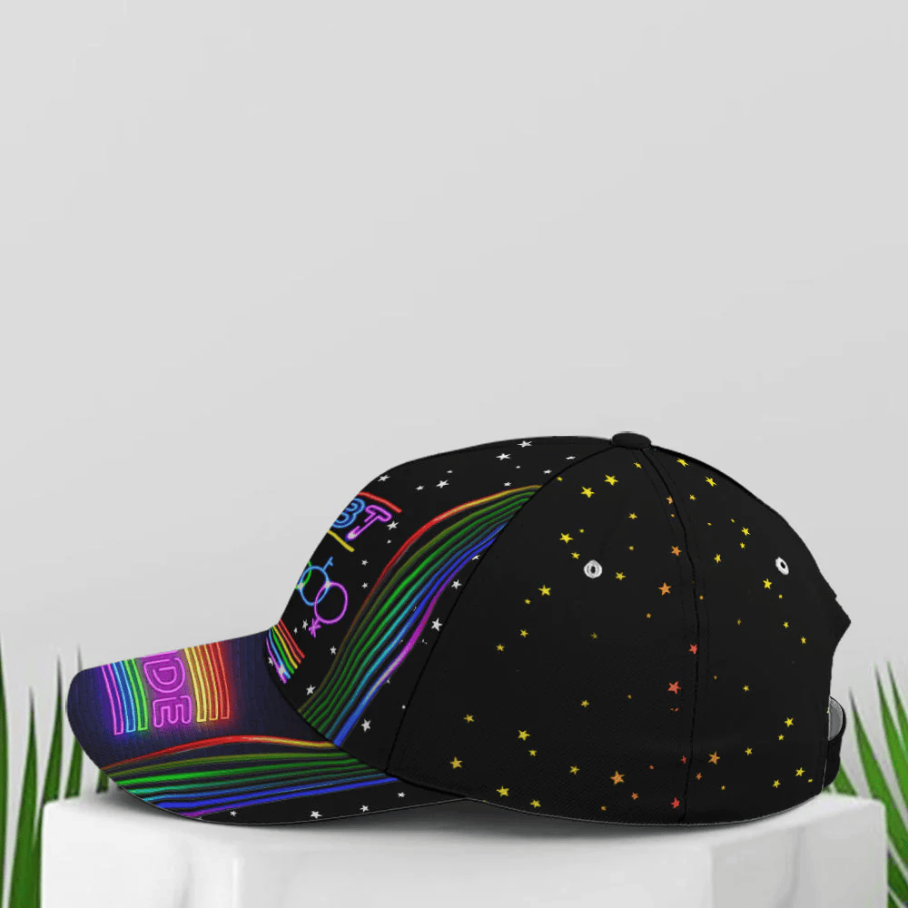 Adeenyc LGBT Pride Neon Style Baseball Cap All Over Print Trucker Hats Custom Hats Gifts For Men & Women