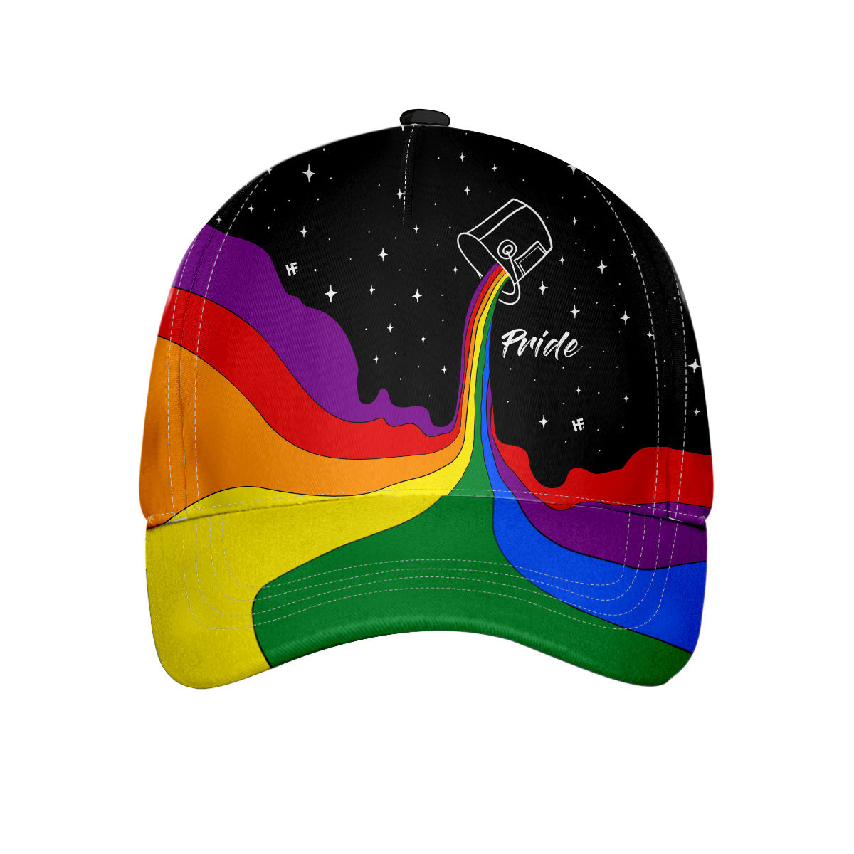 Adeenyc - LGBT Pride Rainbow Classic Cap Baseball Hat, Rainbow Pattern LBGT Baseball Cap, LBGT Support Hat Design Trucker Hats Custom Hats Gifts For Men & Women