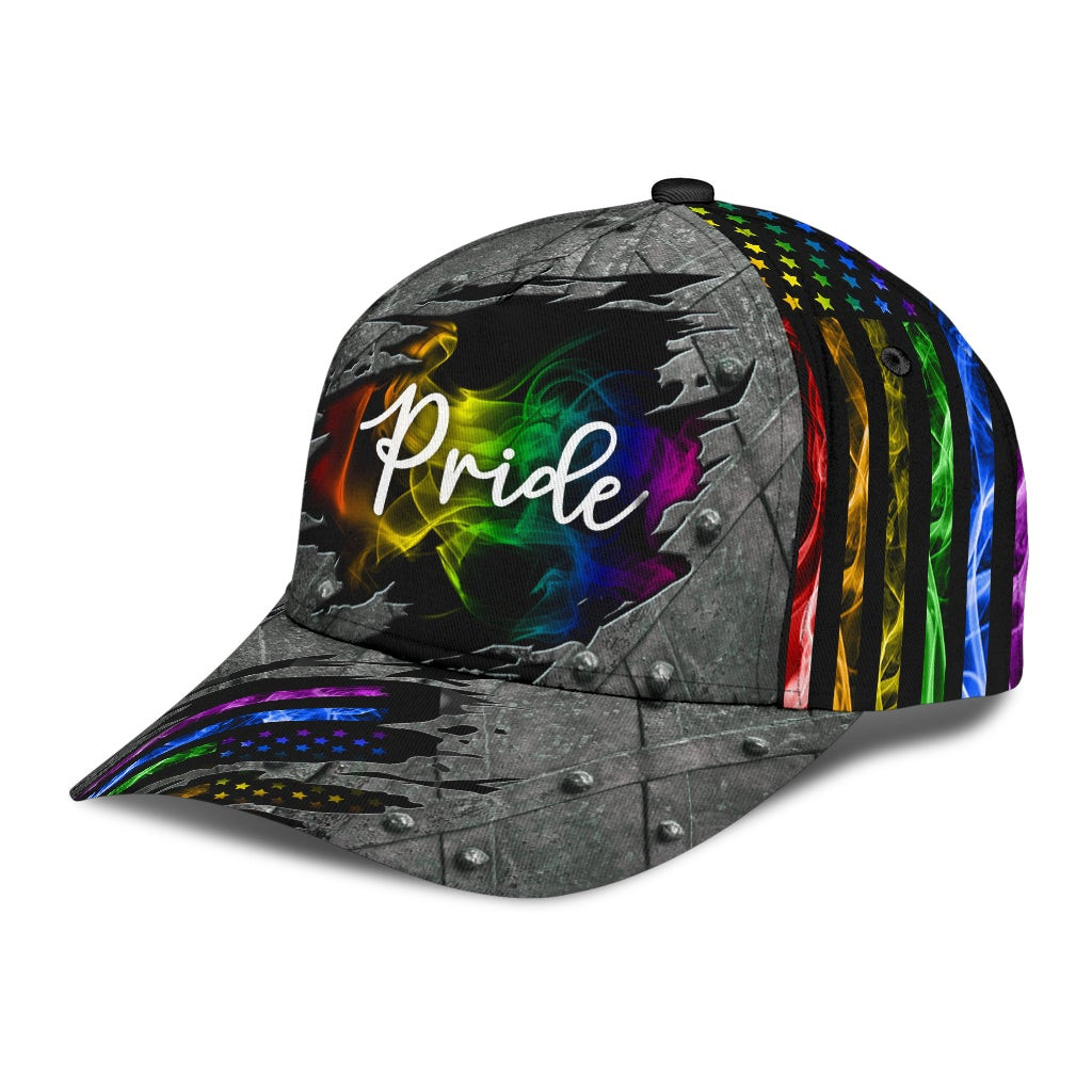 Adeenyc - Lgbt Pride Smoke Vintage Classic Cap Baseball Hat Trucker Hats Custom Hats Gifts For Men & Women