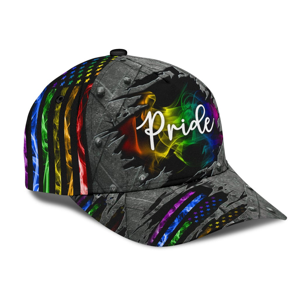 Adeenyc - Lgbt Pride Smoke Vintage Classic Cap Baseball Hat Trucker Hats Custom Hats Gifts For Men & Women