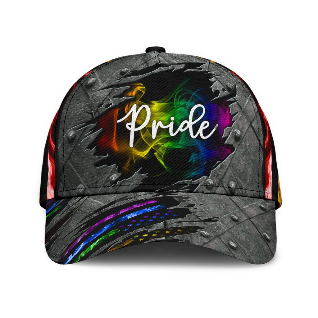 Adeenyc - Lgbt Pride Smoke Vintage Classic Cap Baseball Hat Trucker Hats Custom Hats Gifts For Men & Women