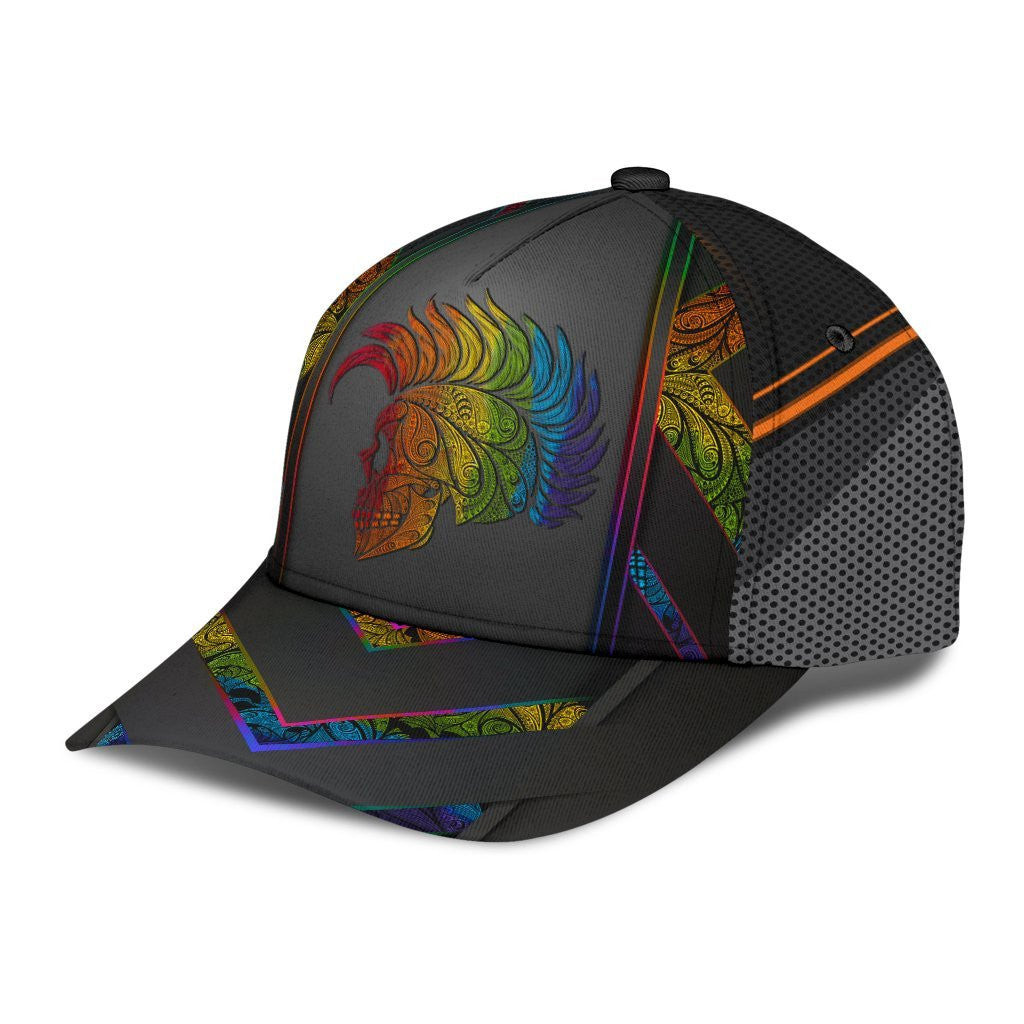 Adeenyc LGBT Skull Classic Cap Trucker Hats Custom Hats Gifts For Men & Women