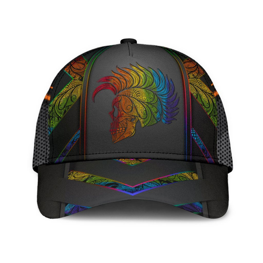 Adeenyc LGBT Skull Classic Cap Trucker Hats Custom Hats Gifts For Men & Women