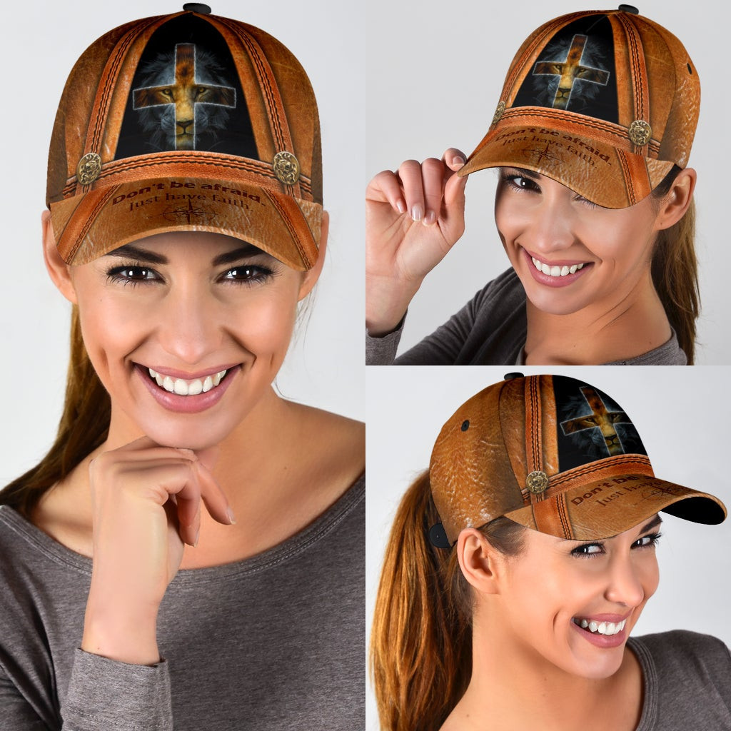 Adeenyc - Lion God Just Have Faith Classic Cap Baseball Hat Trucker Hats Custom Hats Gifts For Men & Women