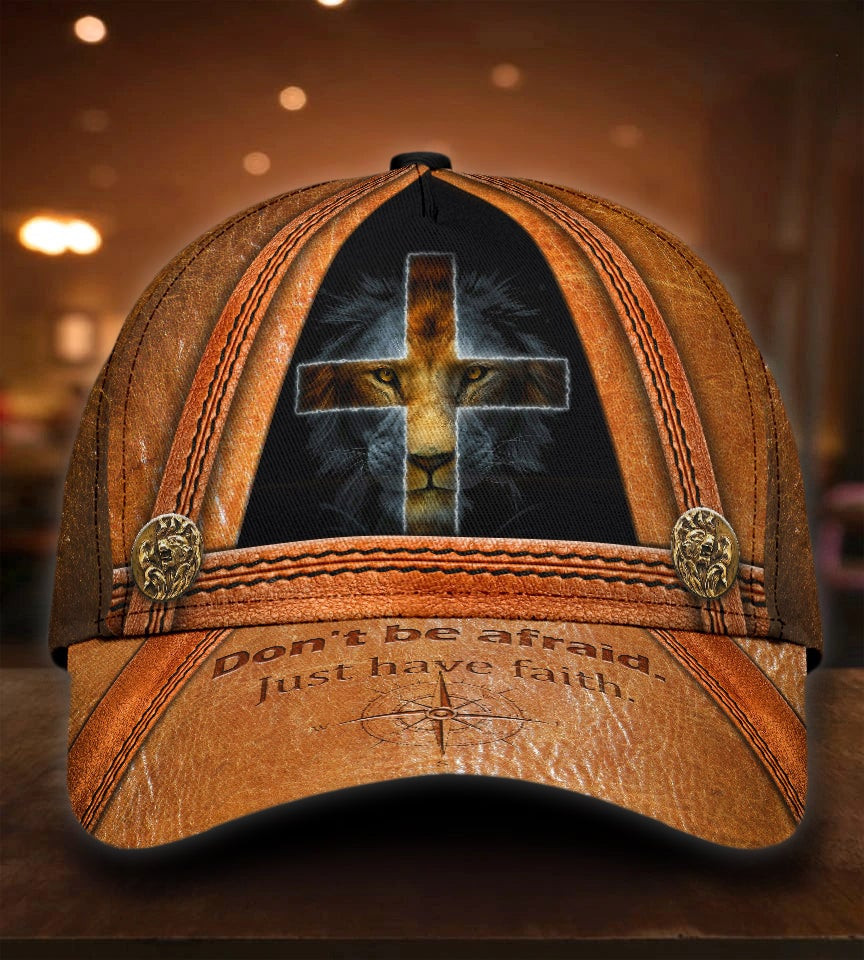 Adeenyc - Lion God Just Have Faith Classic Cap Baseball Hat Trucker Hats Custom Hats Gifts For Men & Women