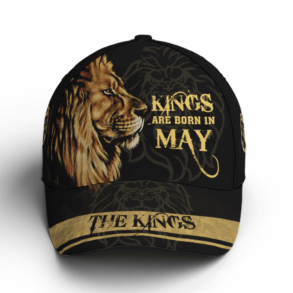 Adeenyc Lion King Are Born In May Classic Black Baseball Cap Trucker Hats Custom Hats Gifts For Men & Women