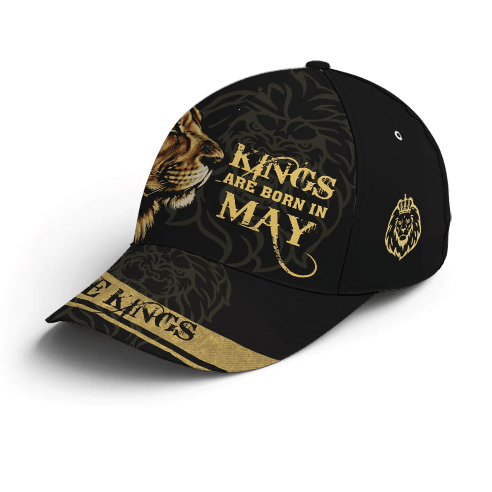 Adeenyc Lion King Are Born In May Classic Black Baseball Cap Trucker Hats Custom Hats Gifts For Men & Women