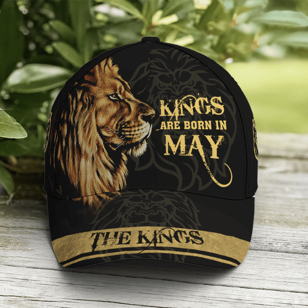 Adeenyc Lion King Are Born In May Classic Black Baseball Cap Trucker Hats Custom Hats Gifts For Men & Women