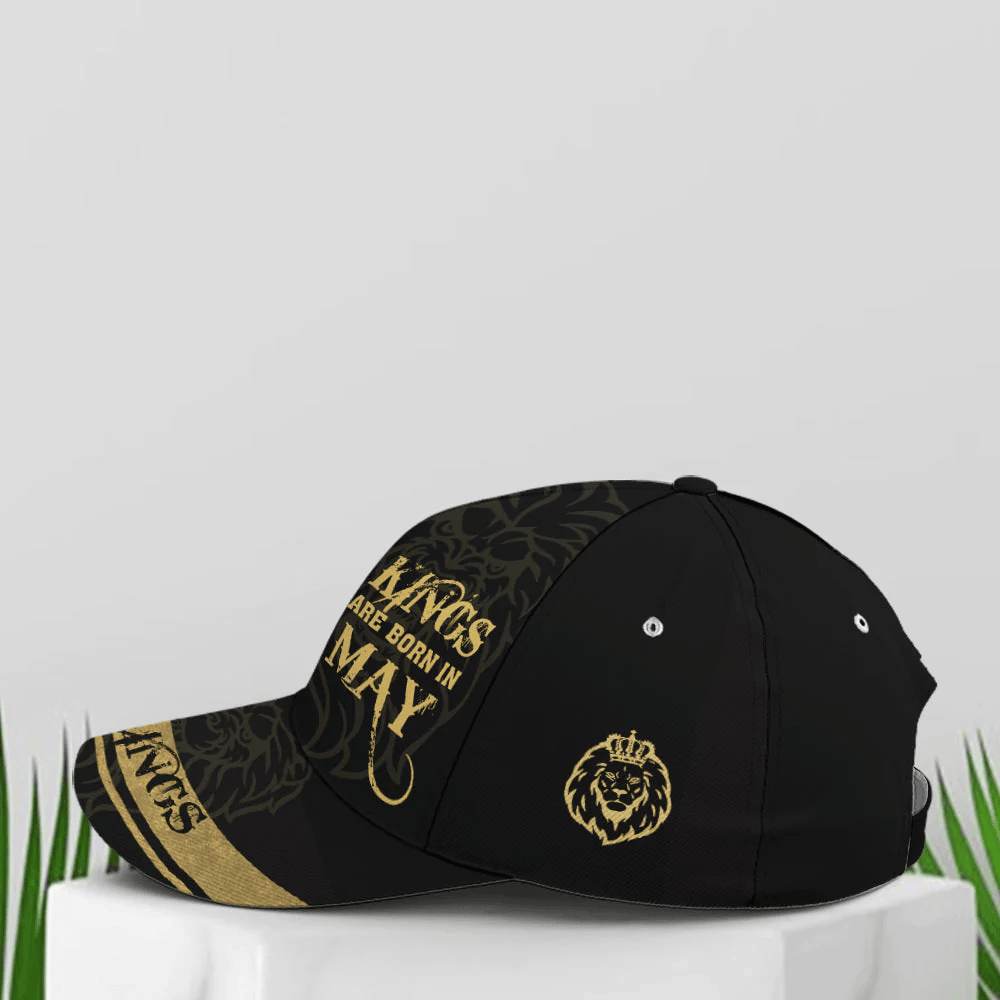 Adeenyc Lion King Are Born In May Classic Black Baseball Cap Trucker Hats Custom Hats Gifts For Men & Women