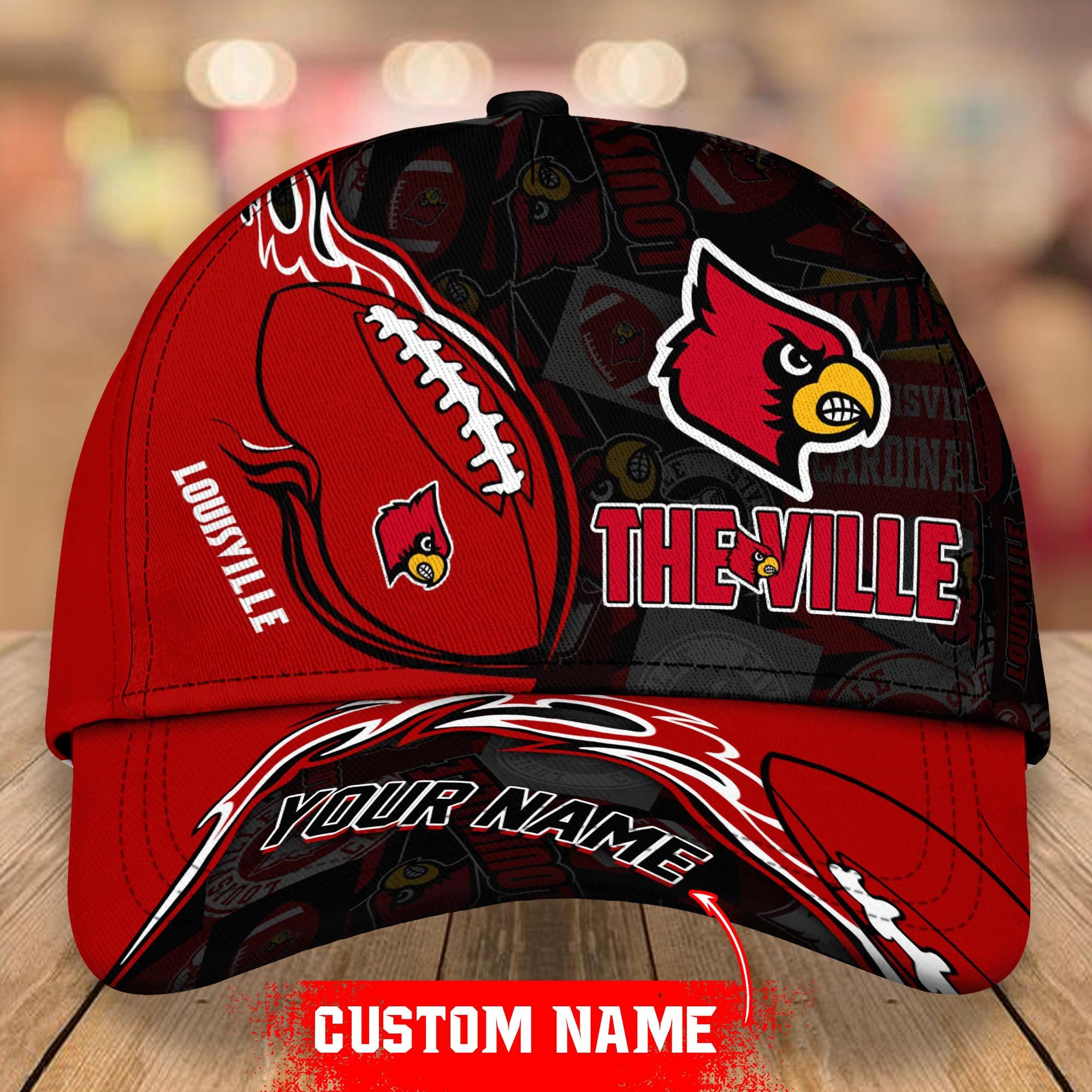 Adeenyc Louisville Cardinals NCAA Personalized Hats Baseball Caps Classic Caps for men, women