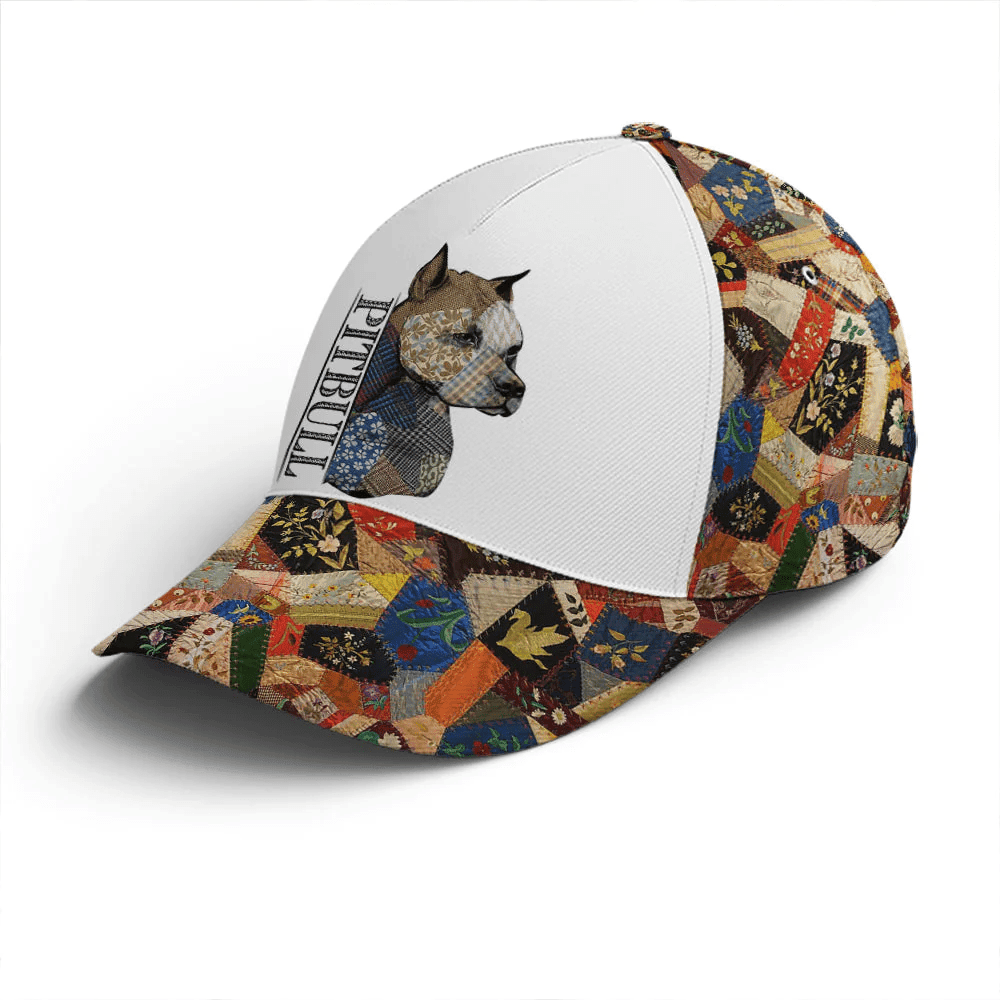 Adeenyc Love Pitbull Patchwork Style Baseball Cap Trucker Hats Custom Hats Gifts For Men & Women