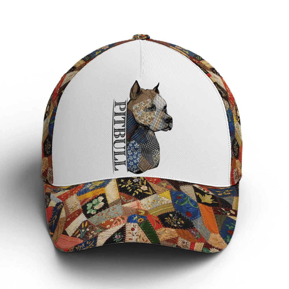 Adeenyc Love Pitbull Patchwork Style Baseball Cap Trucker Hats Custom Hats Gifts For Men & Women