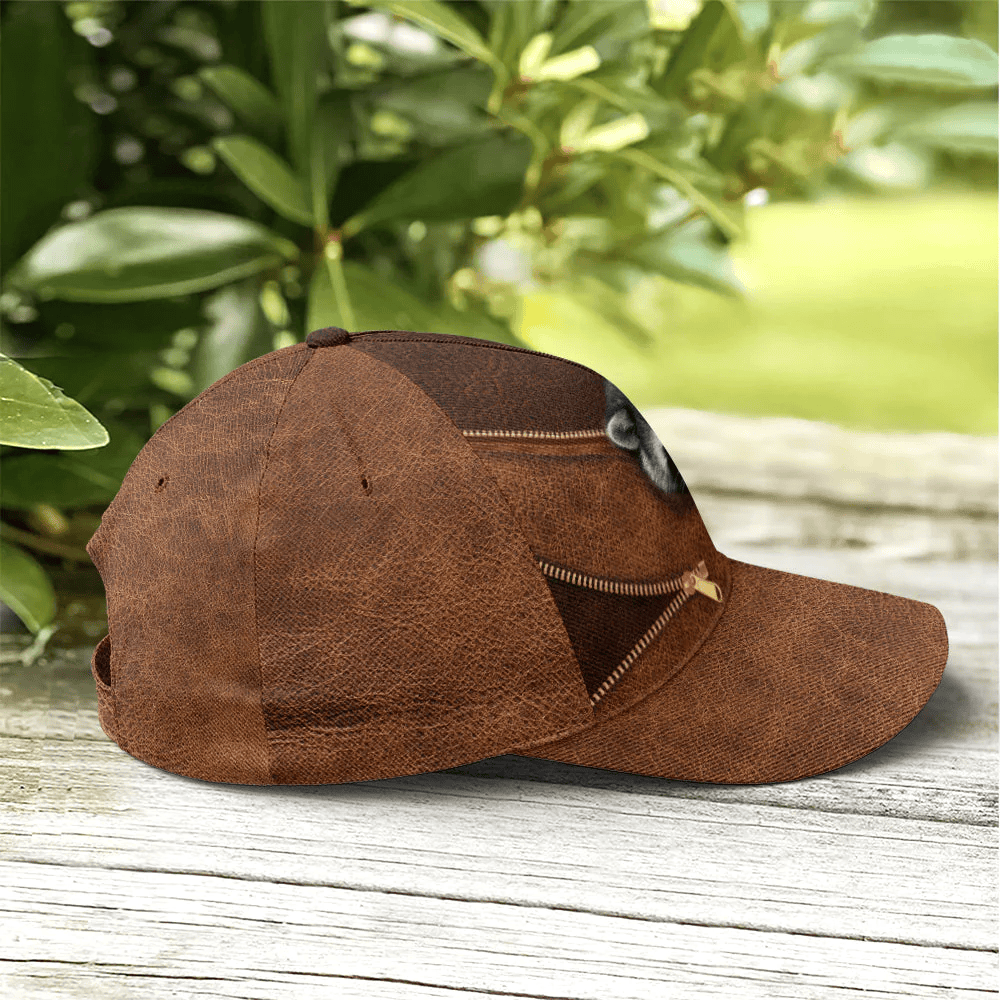 Adeenyc Lovely Funny Racoon Leather Style Baseball Cap Trucker Hats Custom Hats Gifts For Men & Women