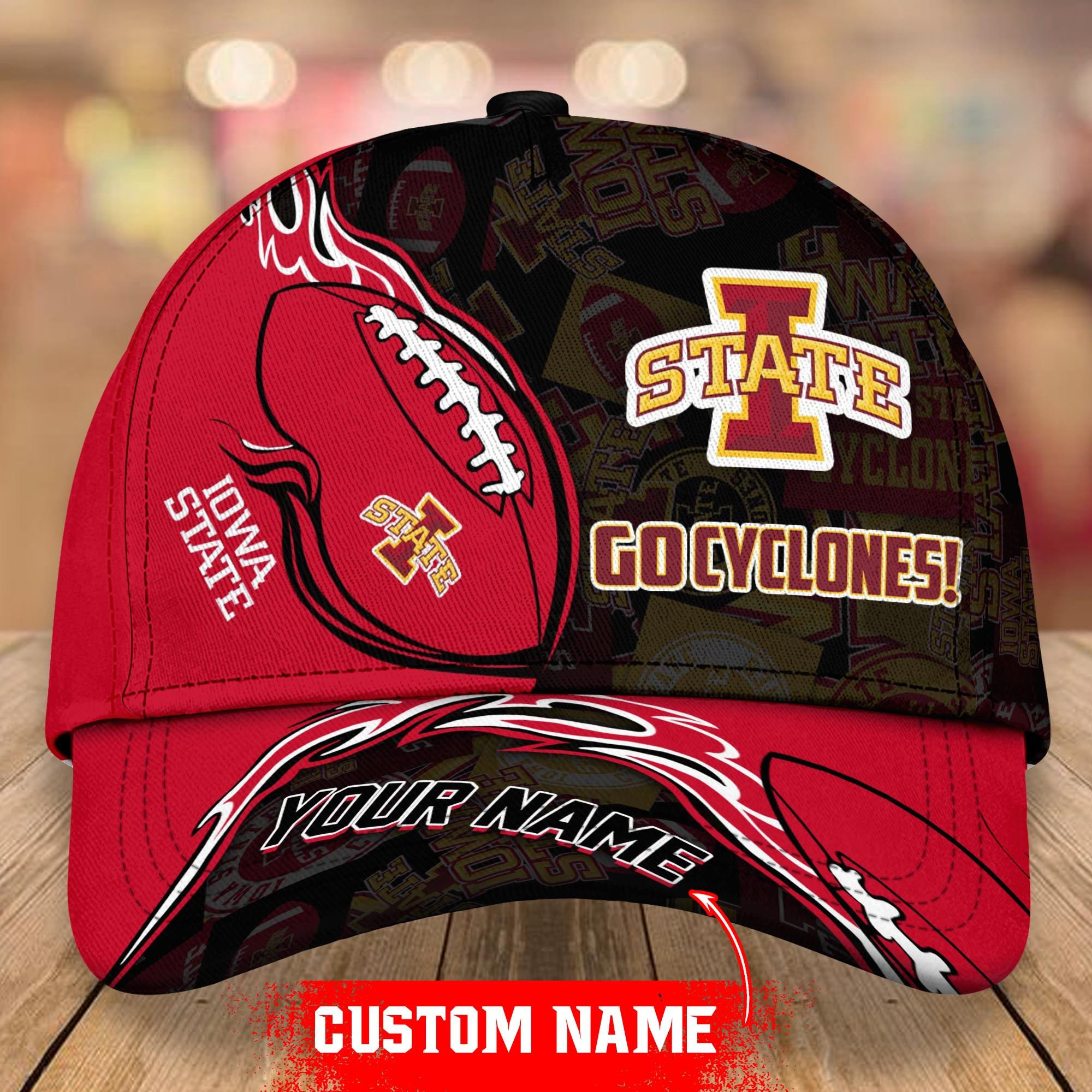 Adeenyc lowa State Cyclones NCAA Personalized Hats Baseball Caps Classic Caps for men, women