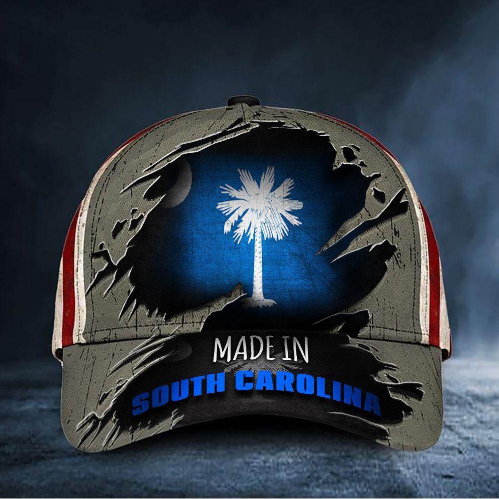 Adeenyc Made In South Carolina Hat Patriotic South Carolina Flag Cap Unique Best Friend Gifts Trucker Hats Custom Hats Gifts For Men & Women