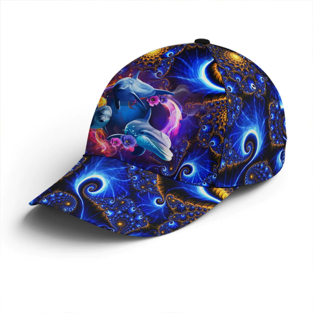 Adeenyc Magical Dolphin Baseball Cap All Over Print Trucker Hats Custom Hats Gifts For Men & Women