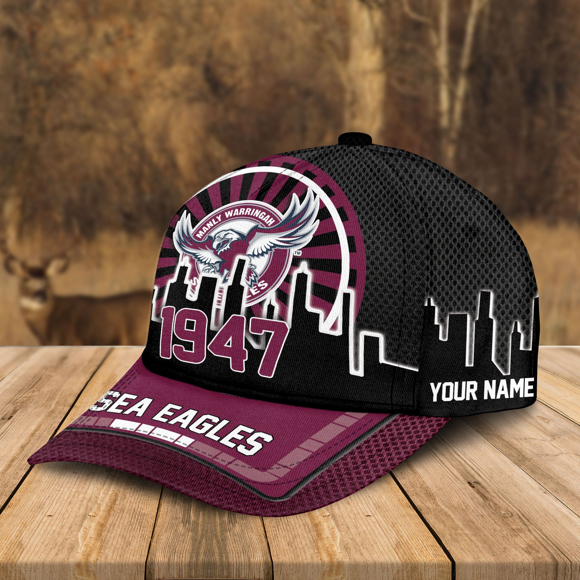 Adeenyc Manly-Warringah Sea Eagles NRL Personalized Classic Cap Best Gift For Fans