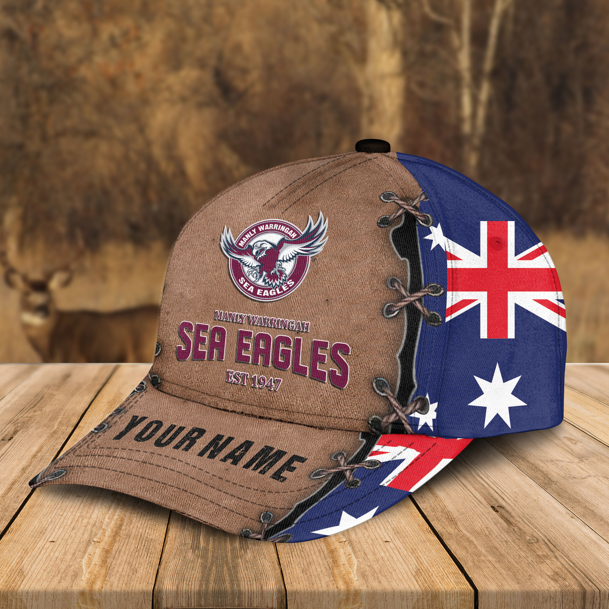 Adeenyc Manly-Warringah Sea Eagles NRL Personalized Classic Cap Best Gift For Fans