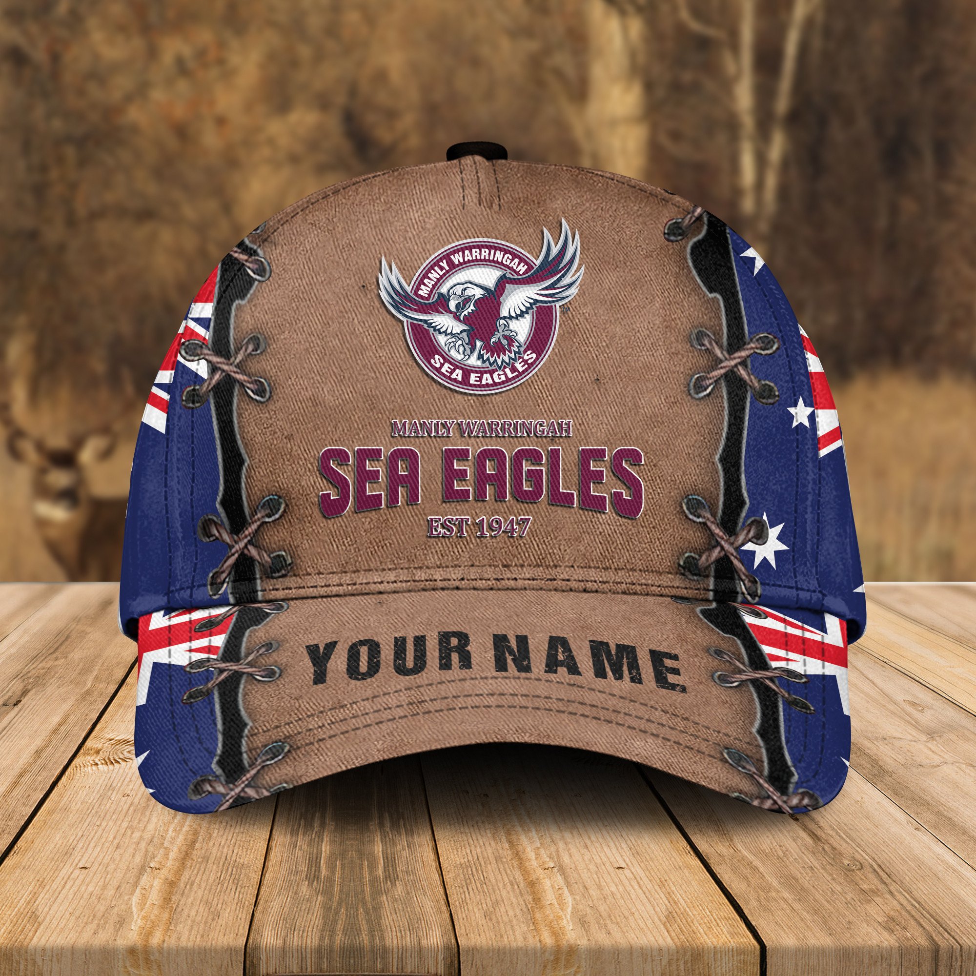 Adeenyc Manly-Warringah Sea Eagles NRL Personalized Classic Cap Best Gift For Fans