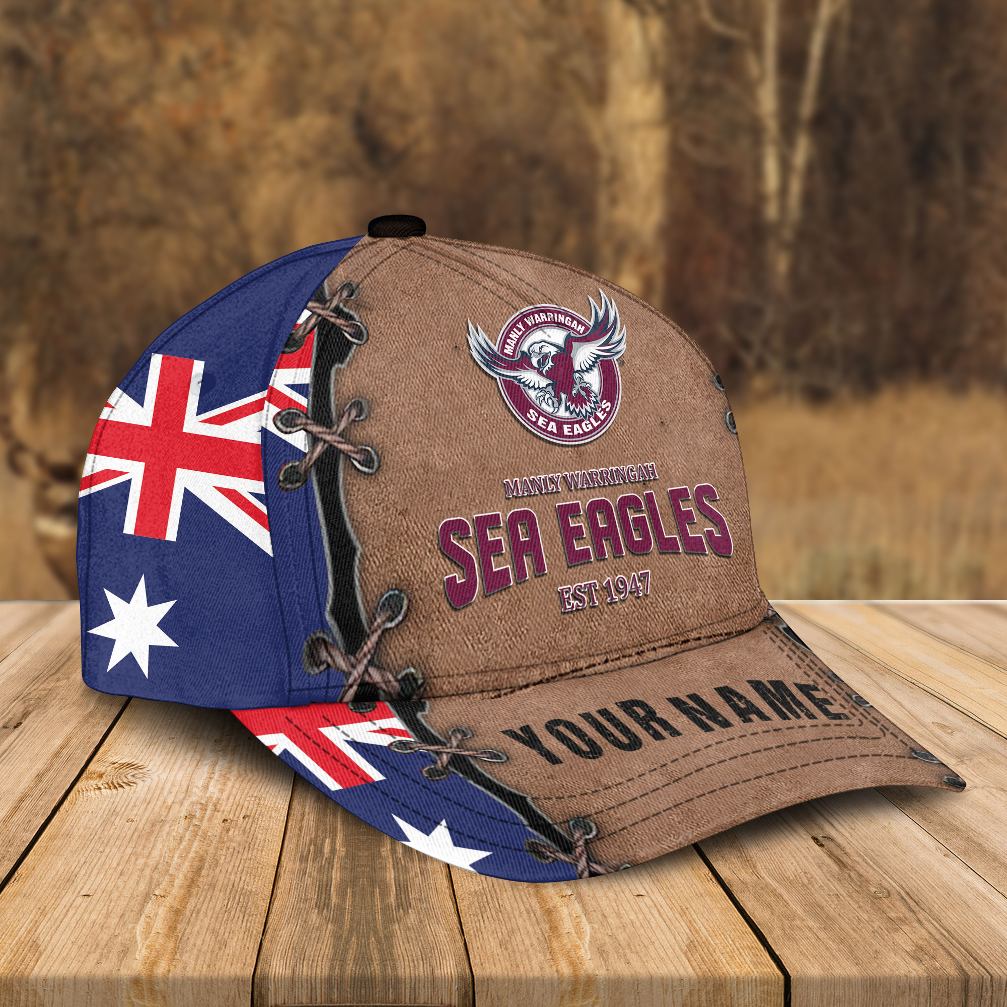 Adeenyc Manly-Warringah Sea Eagles NRL Personalized Classic Cap Best Gift For Fans