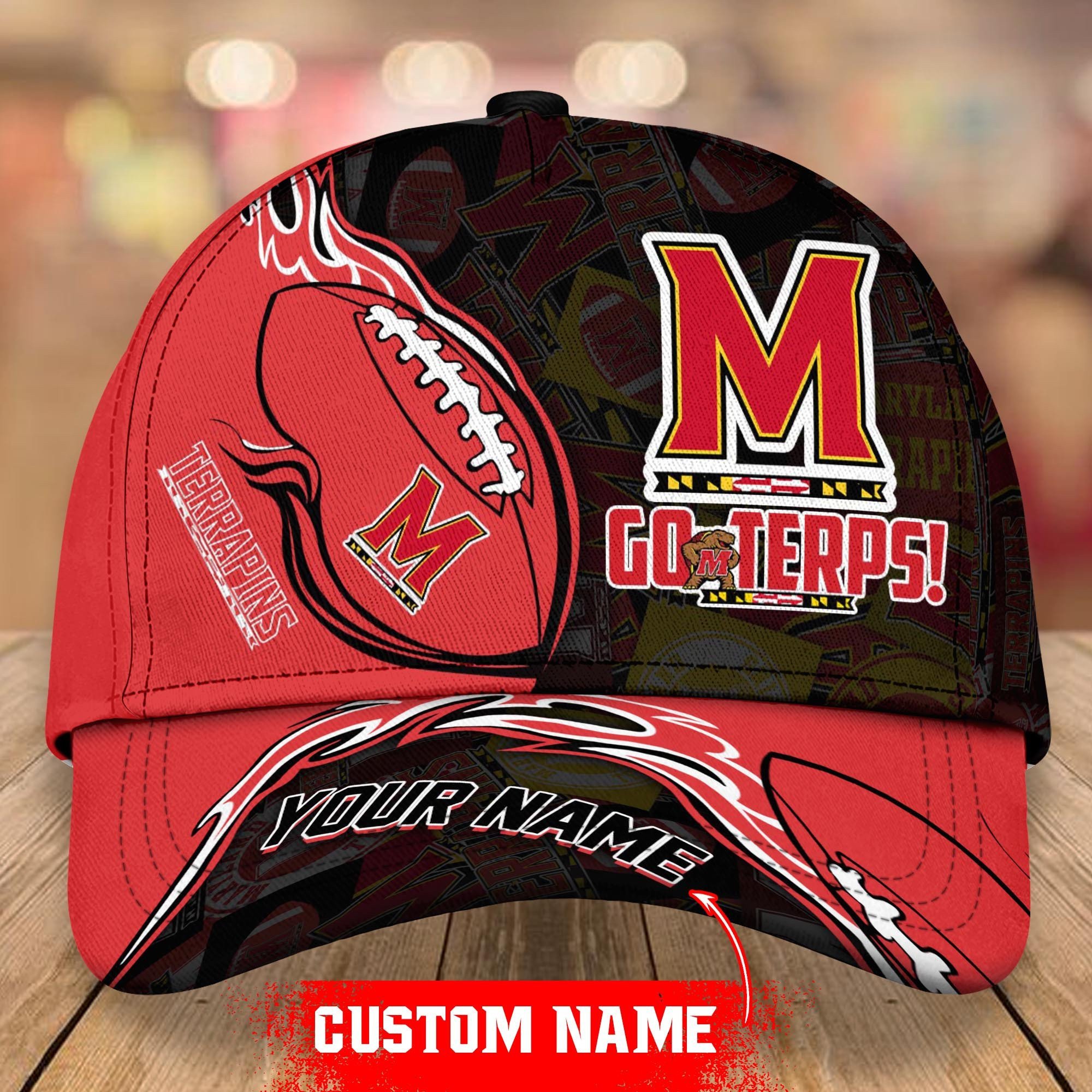 Adeenyc Maryland Terrapins NCAA Personalized Hats Baseball Caps Classic Caps for men, women