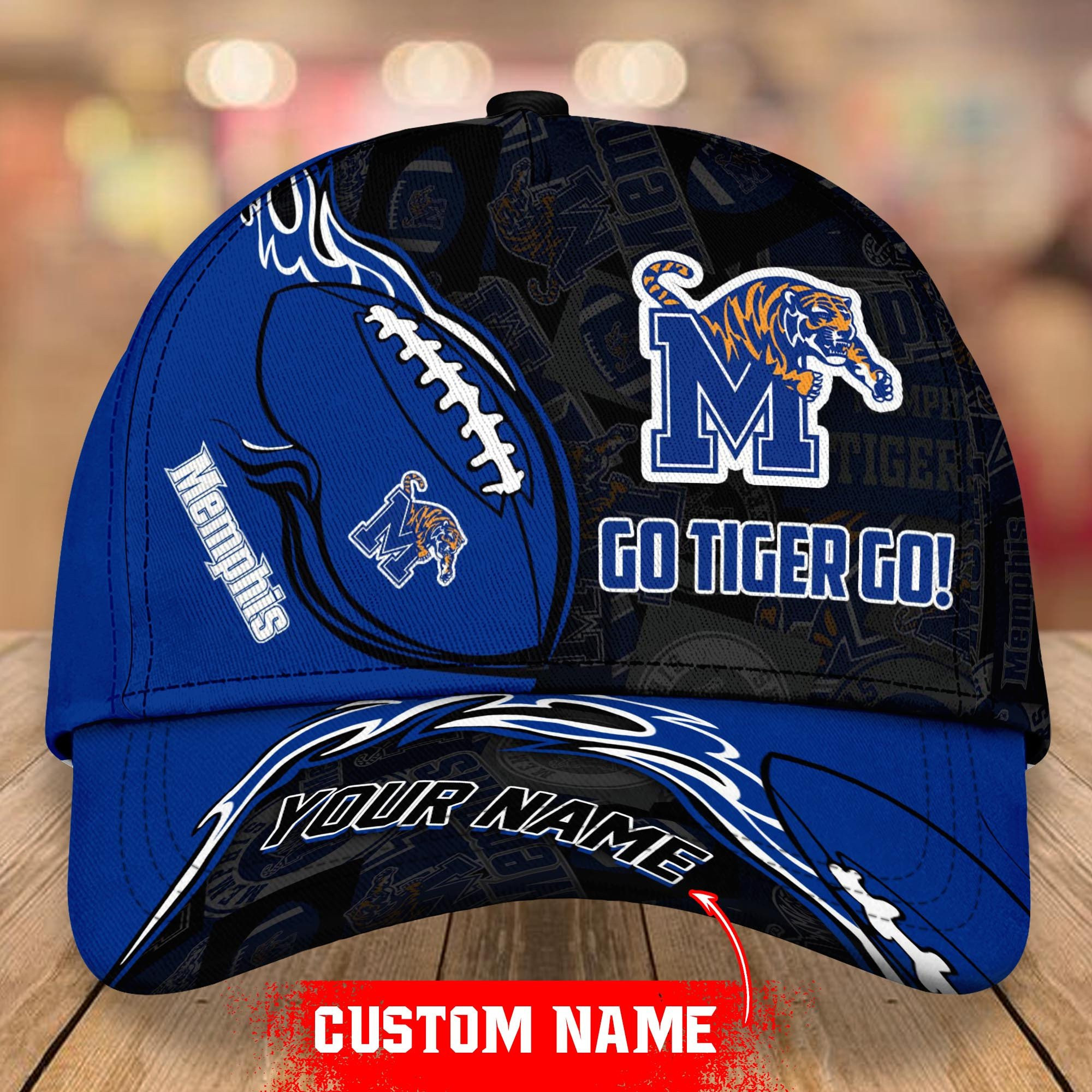 Adeenyc Memphis Tigers NCAA Personalized Hats Baseball Caps Classic Caps for men, women