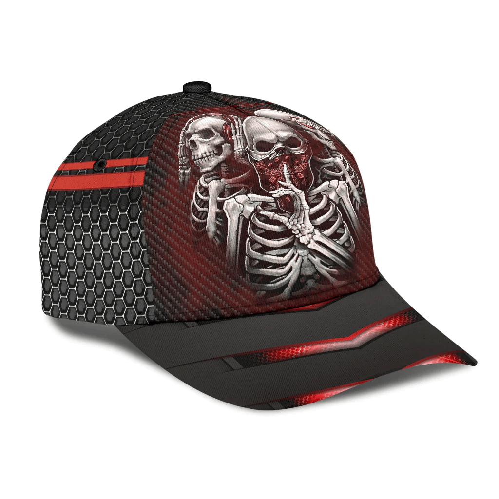 Adeenyc Mens Skull Cap Women Skull Cap Baseball Cap Hat For Skull Lovers Trucker Hats Custom Hats Gifts For Men & Women