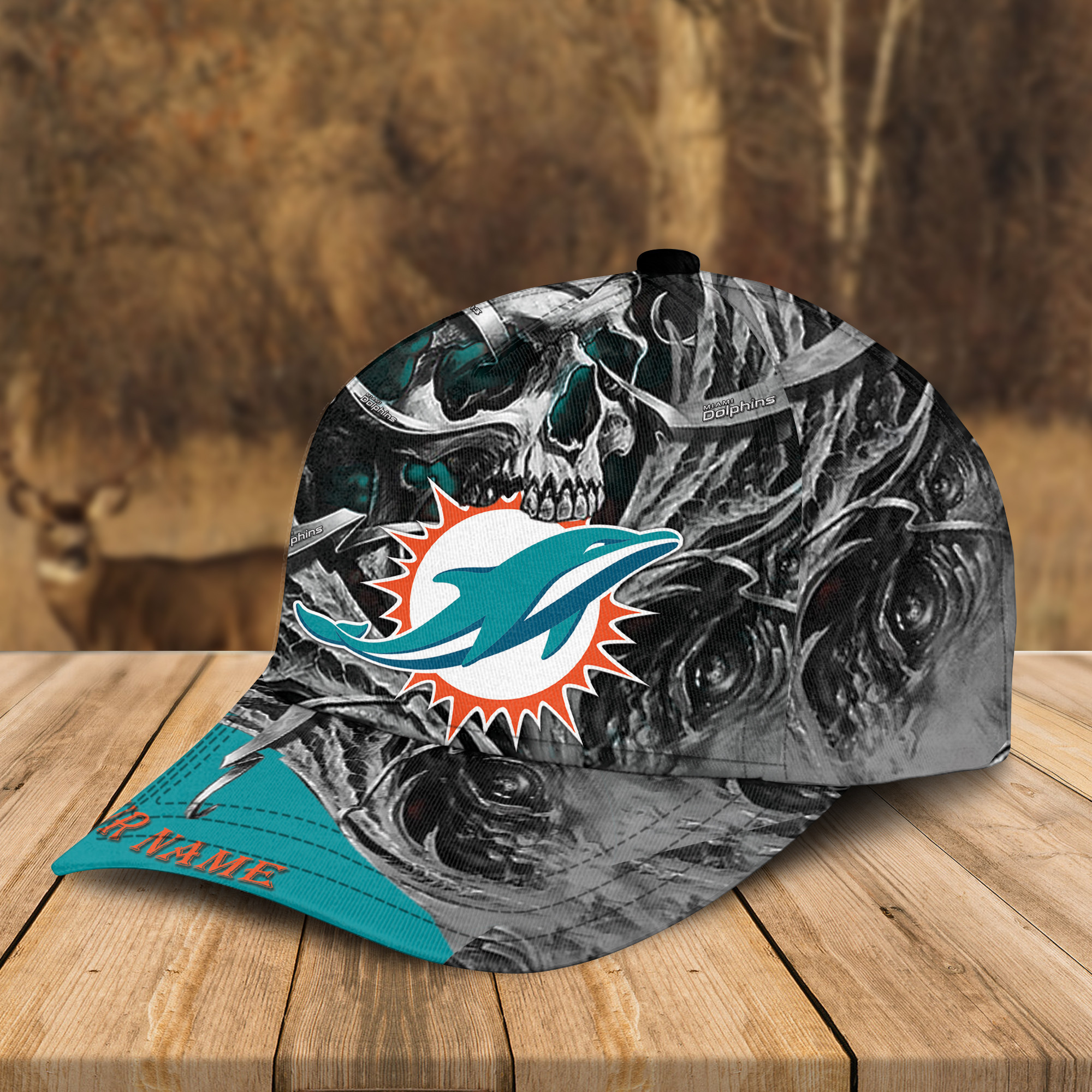 Adeenyc Miami Dolphins NFL 3D Classic Cap Personalized Gift For Fans