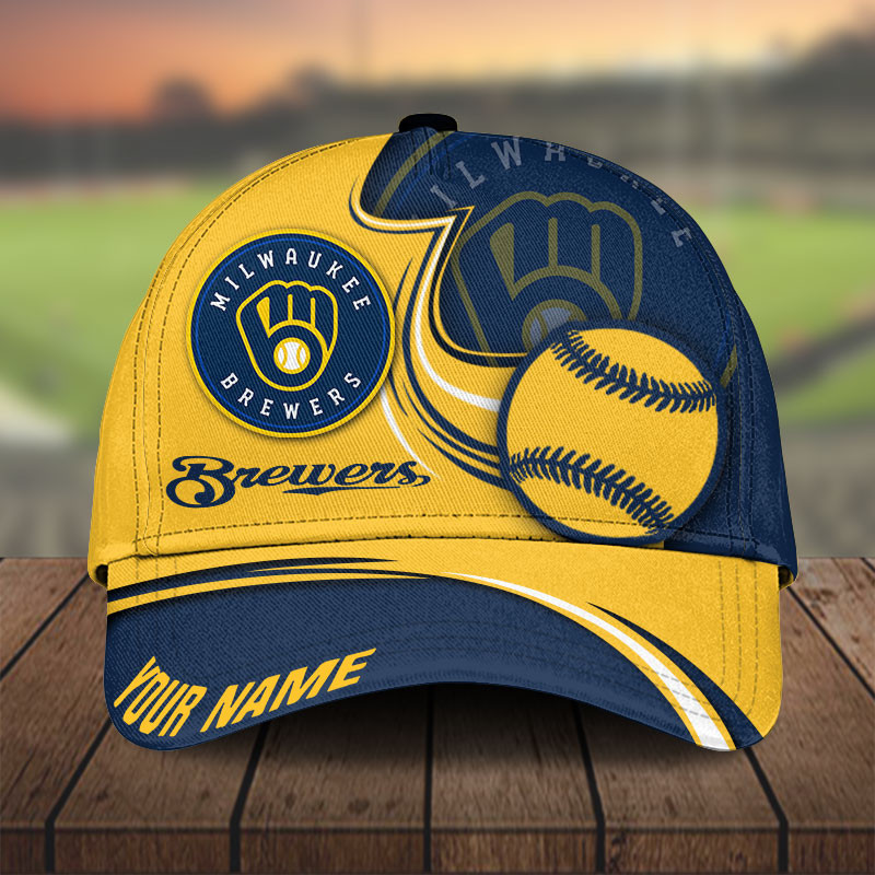 Adeenyc Milwaukee Brewers Personalized Hats Baseball Caps Classic Caps for men, women