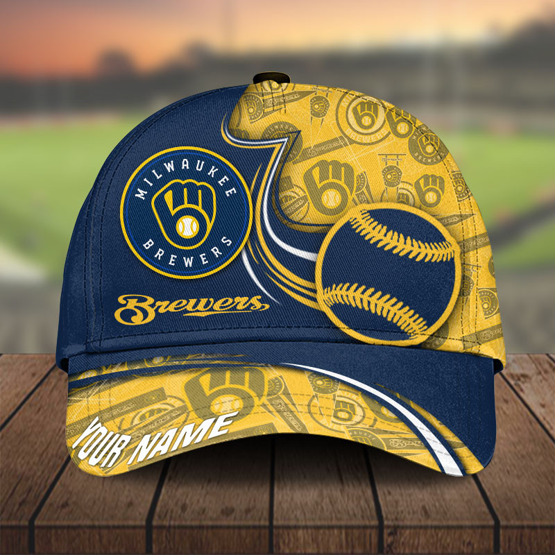 Adeenyc Milwaukee Brewers Personalized Hats Baseball Caps Classic Caps for men, women