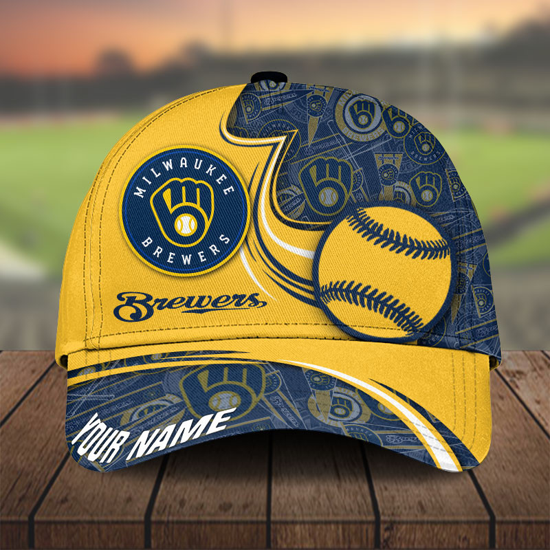 Adeenyc Milwaukee Brewers Personalized Hats Baseball Caps Classic Caps for men, women