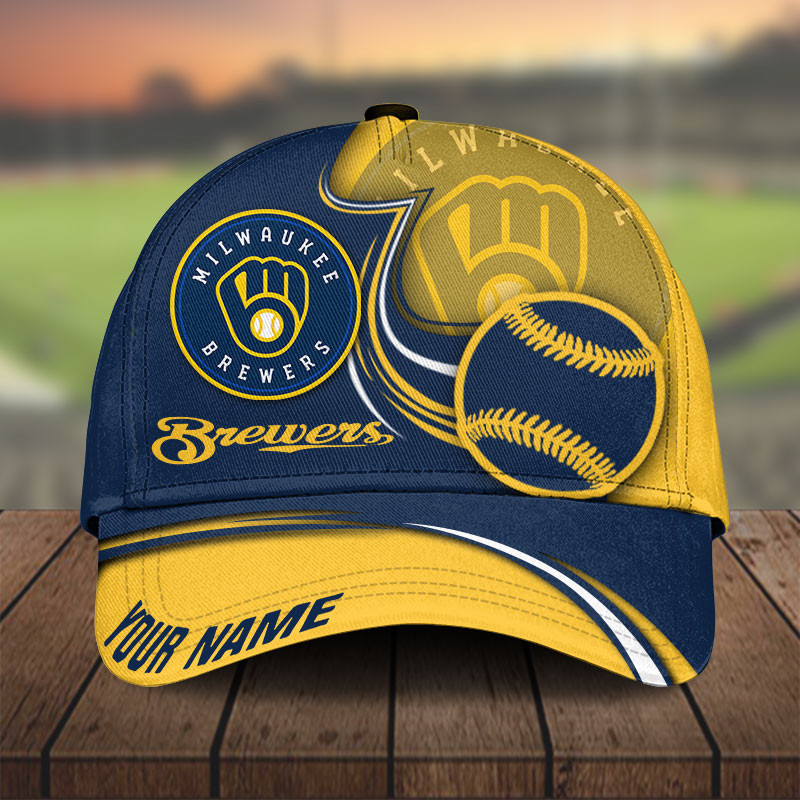 Adeenyc Milwaukee Brewers Personalized Hats Baseball Caps Classic Caps for men, women