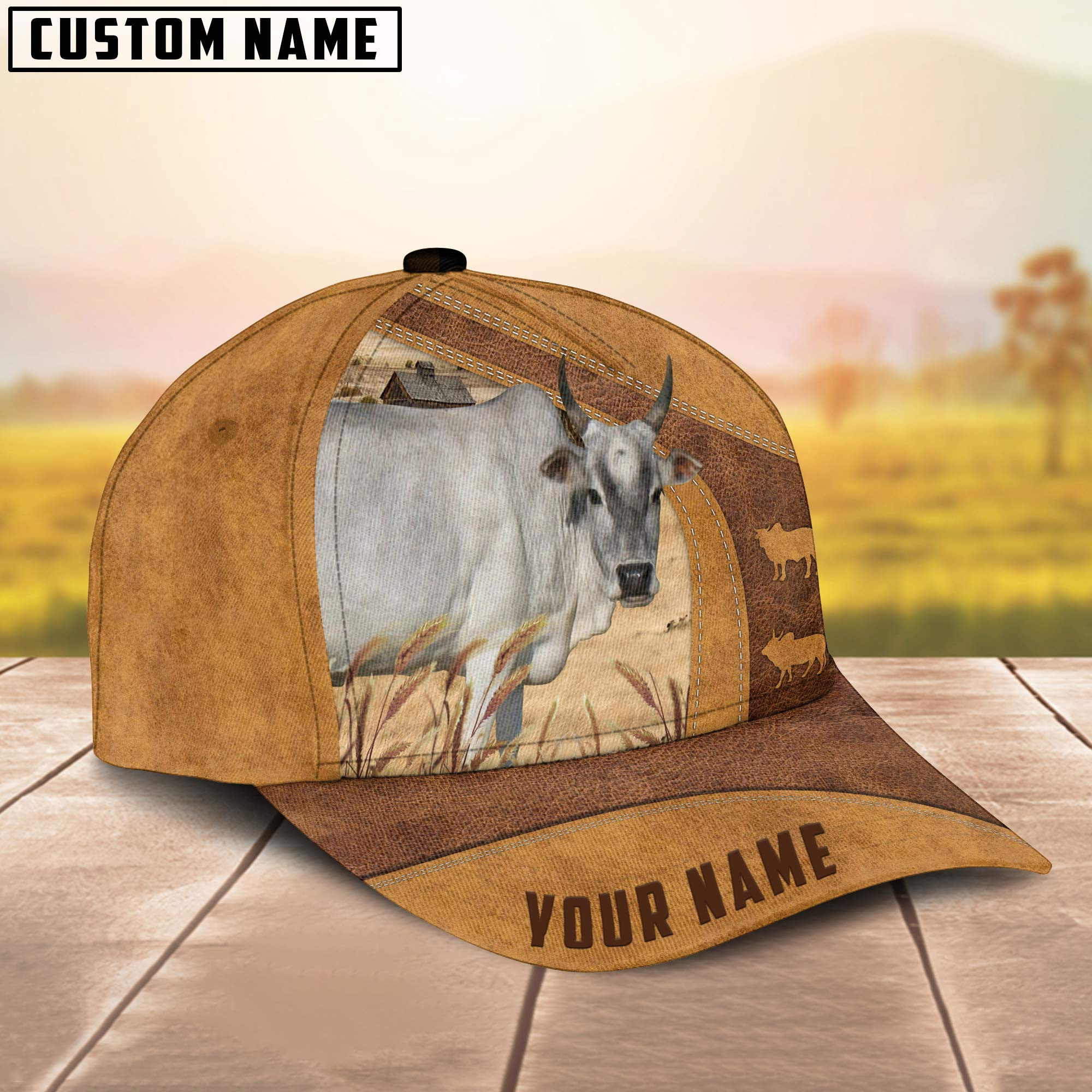 Adeenyc Mini Zebu Custom Name Cap, Cattle Hat, Farm Baseball Hat, Cap Hat For Farmer Farm Lover Trucker Hats Custom Hats Gifts For Men & Women