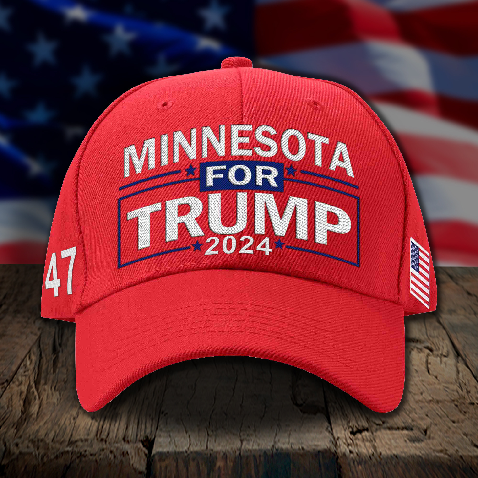 Adeenyc Minnesota For Trump 2024 Hat Minnesota Vote For Donald Trump 2024 47 President MAGA Hats Trucker Hats Custom Hats Gifts For Men & Women