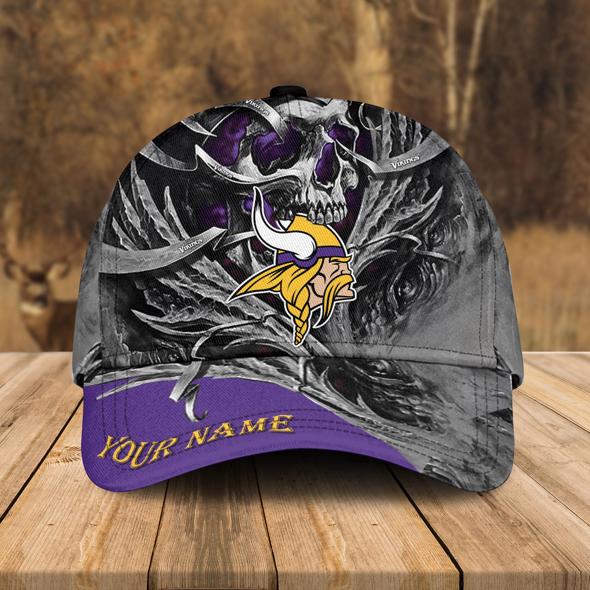 Adeenyc Minnesota Vikings NFL 3D Classic Cap Personalized Gift For Fans