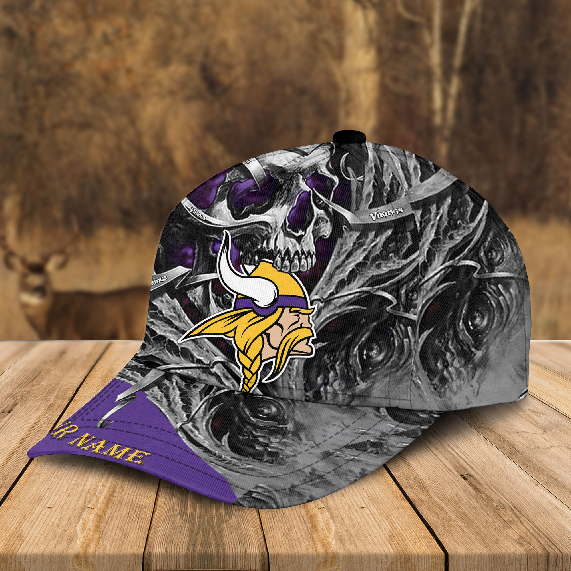 Adeenyc Minnesota Vikings NFL 3D Classic Cap Personalized Gift For Fans