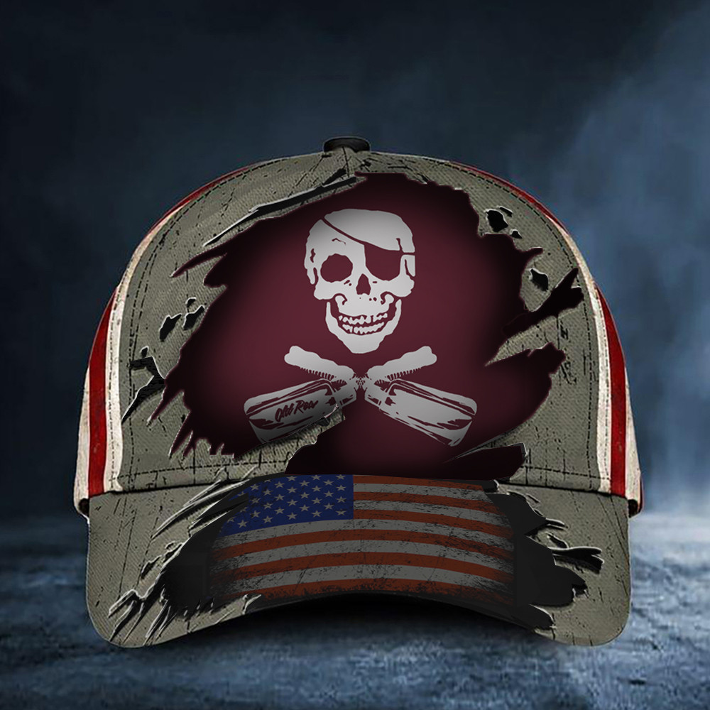 Adeenyc Mississippi State Pirate Hat American Flag Mike Leach Pirate Merchandise Trucker Hats Custom Hats Gifts For Men & Women