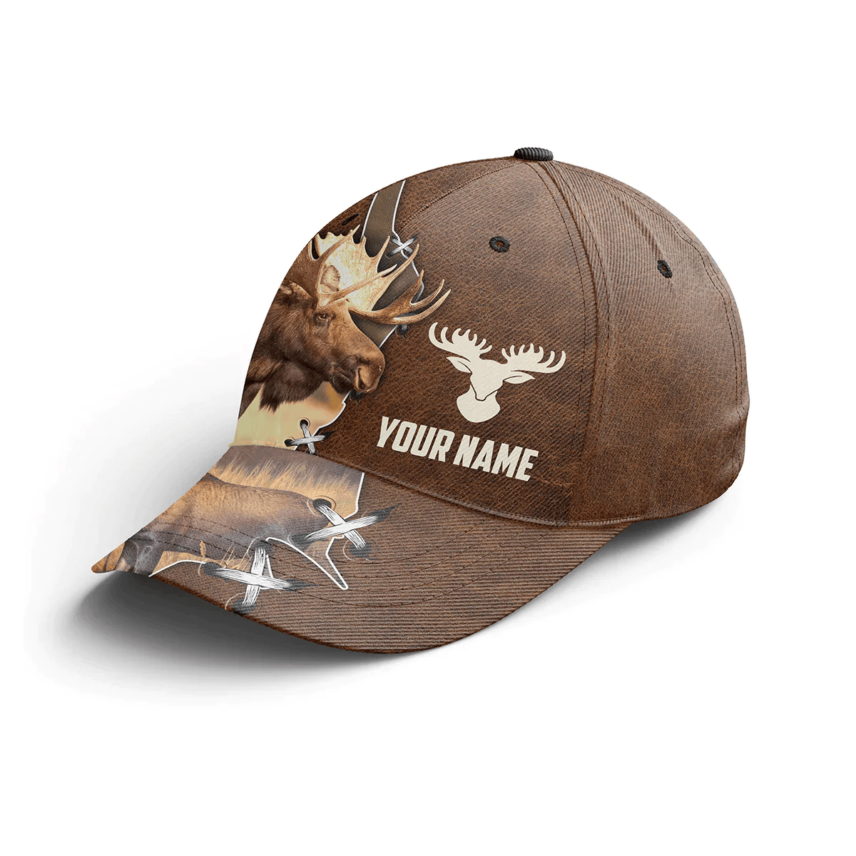 Adeenyc Namashops 3D All Over Print Baseball Cap Moose Hunting Hats Camouflage Personalized Cap Trucker Hats Custom Hats Gifts For Men & Women