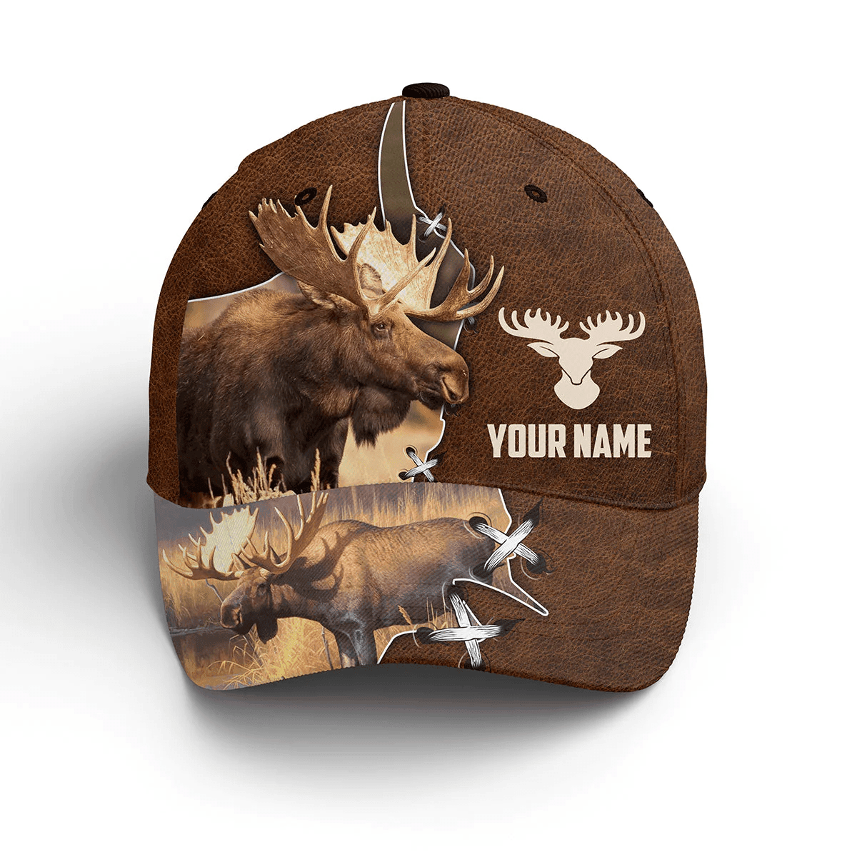 Adeenyc Namashops 3D All Over Print Baseball Cap Moose Hunting Hats Camouflage Personalized Cap Trucker Hats Custom Hats Gifts For Men & Women